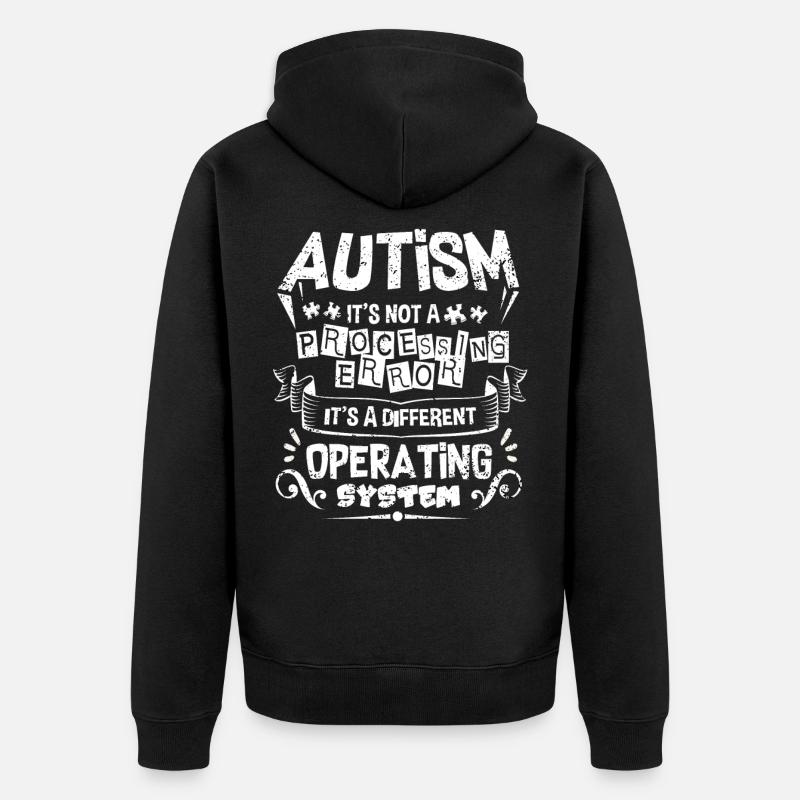 Autismus - Unisex Premium Bio Zip Hoodie - Schwarz