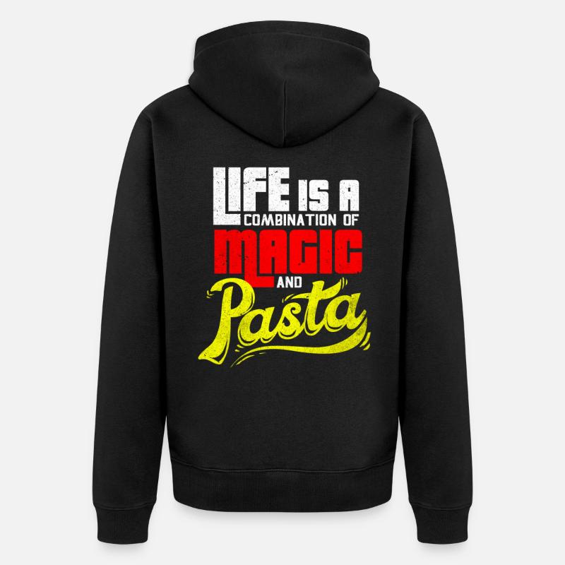 Pasta - Unisex Premium Bio Zip Hoodie - Schwarz