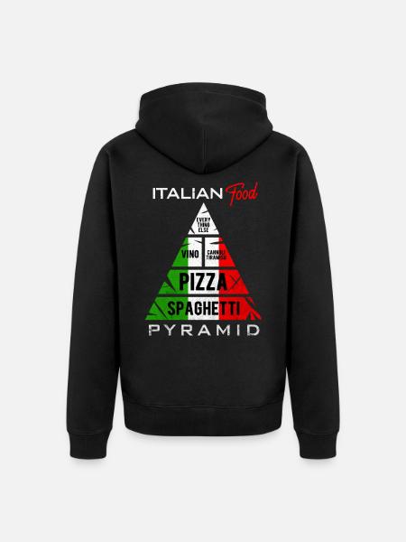 Pasta - Unisex Premium Organic Zip Hoodie - black
