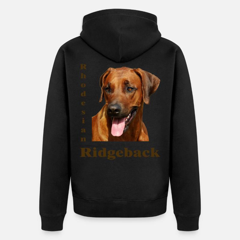 Rhodesian Ridgeback - Veste à capuche bio Premium Unisexe - noir