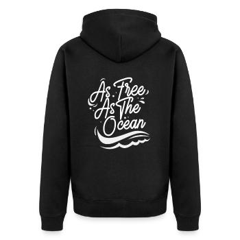 Sirène mer plage Mermaid étoile de mer nageoire - Veste à capuche bio Premium Unisexe - noir - Dos - Nico (187cm)
