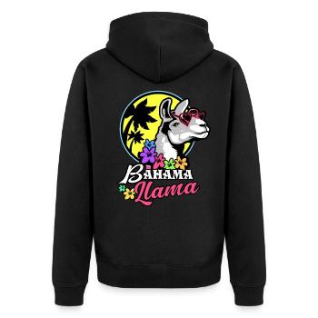 Lama - Veste à capuche bio Premium Unisexe - noir - Dos - Nico (187cm)