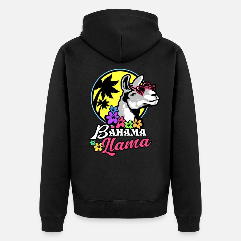 Lama - Veste à capuche bio Premium Unisexe - noir