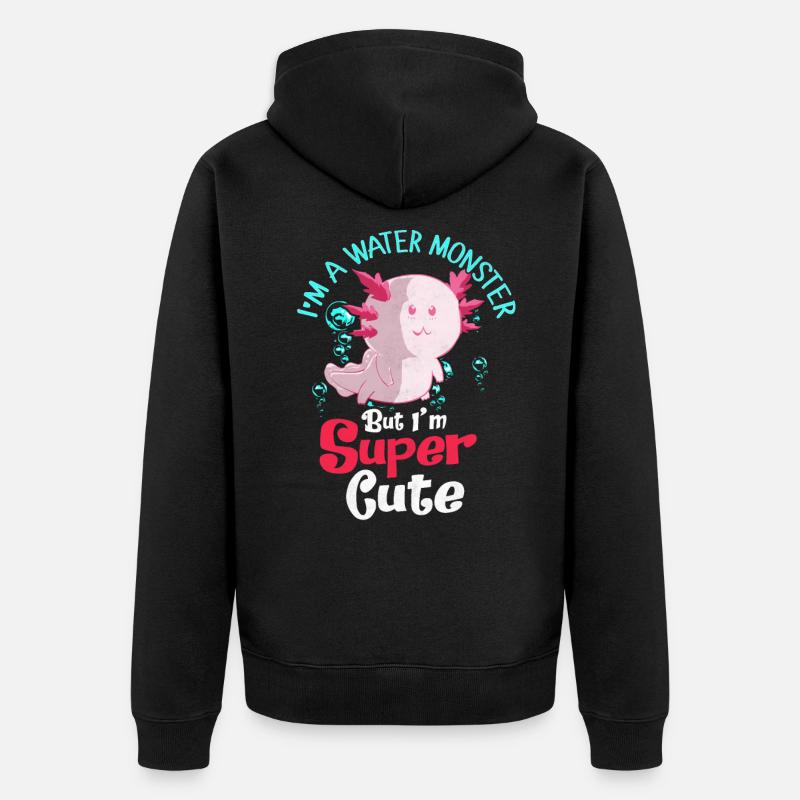 Axolotl - Veste à capuche bio Premium Unisexe - noir