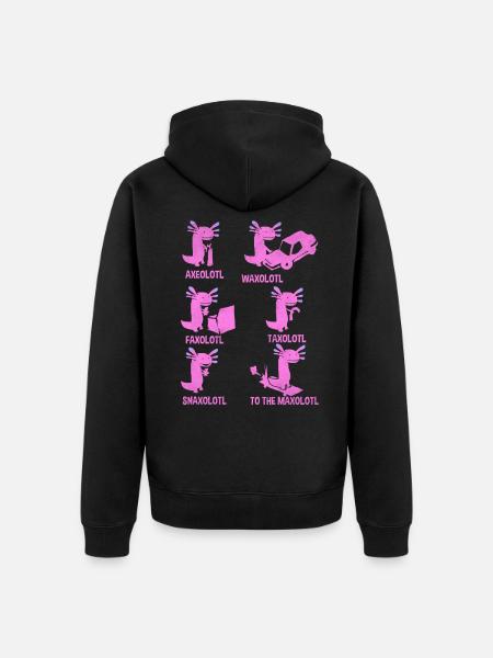 Axolotl - Veste à capuche bio Premium Unisexe - noir