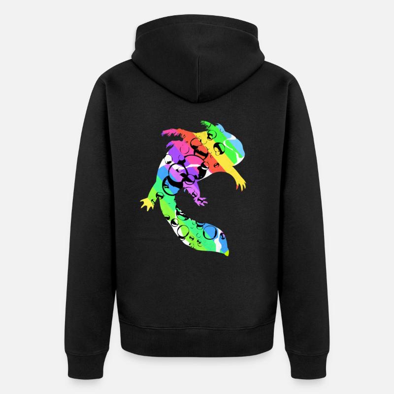 Axolotl - Veste à capuche bio Premium Unisexe - noir