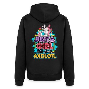 Axolotl - Veste à capuche bio Premium Unisexe - noir - Dos - Nico (187cm)