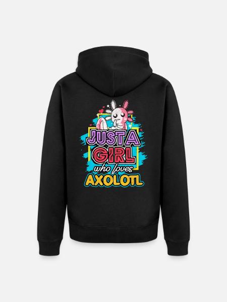Axolotl - Veste à capuche bio Premium Unisexe - noir
