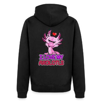 Axolotl - Veste à capuche bio Premium Unisexe - noir - Dos - Nico (187cm)