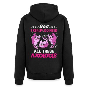 Axolotl - Veste à capuche bio Premium Unisexe - noir - Dos - Nico (187cm)