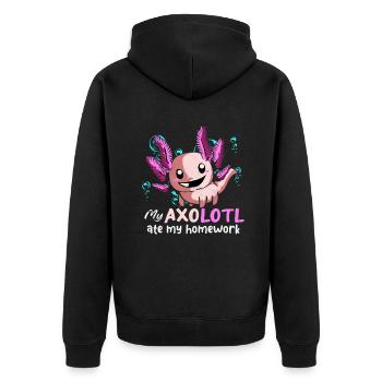 Axolotl - Veste à capuche bio Premium Unisexe - noir - Dos - Nico (187cm)