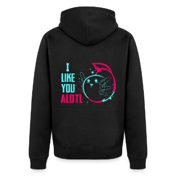 Axolotl - Veste à capuche bio Premium Unisexe - noir - Dos - Nico (187cm)
