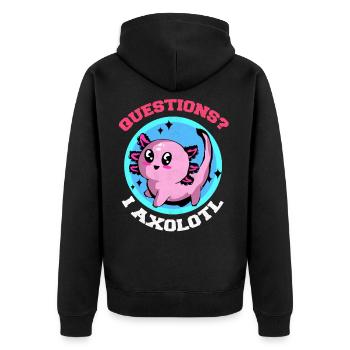 Axolotl - Veste à capuche bio Premium Unisexe - noir - Dos - Nico (187cm)