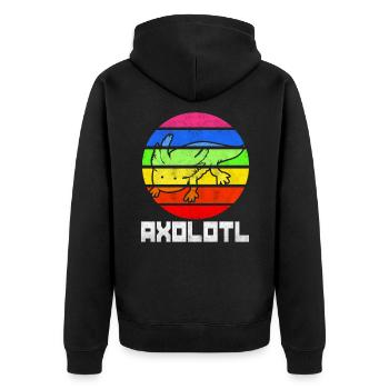 Axolotl - Veste à capuche bio Premium Unisexe - noir - Dos - Nico (187cm)