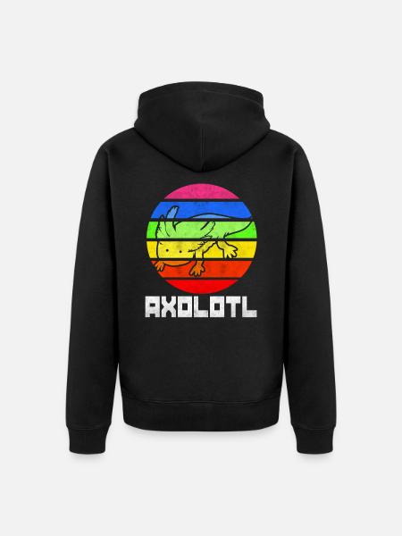 Axolotl - Veste à capuche bio Premium Unisexe - noir