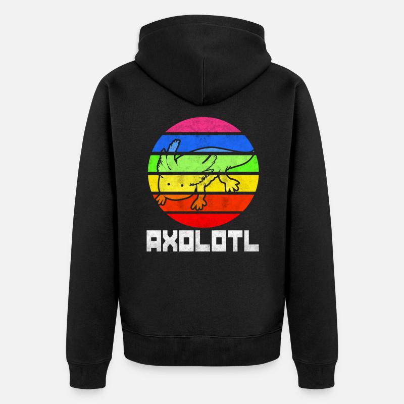 Axolotl - Veste à capuche bio Premium Unisexe - noir