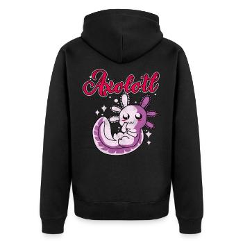Axolotl - Veste à capuche bio Premium Unisexe - noir - Dos - Nico (187cm)
