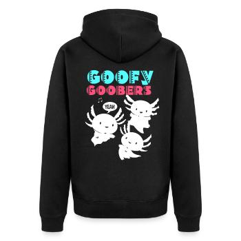 Axolotl Reptile Salamander Aquarium Kawaii Lurch - Unisex Premium Bio Zip Hoodie - Schwarz - Hinten - Nico (187cm)