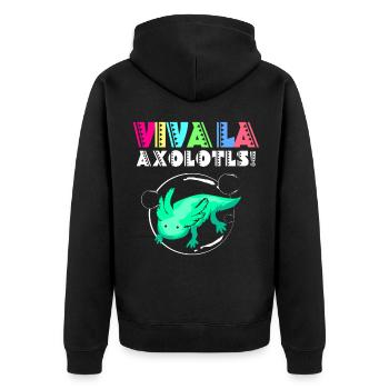 Axolotl Reptile Salamandre Aquarium Kawaii Lurch - Veste à capuche bio Premium Unisexe - noir - Dos - Nico (187cm)
