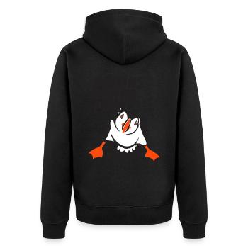 Puffin Island Papagei Taucher Vogel Nord Geschenk - Unisex Premium Bio Zip Hoodie - Schwarz - Hinten - Nico (187cm)