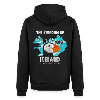 Puffin Island Papagei Taucher Vogel Nord Geschenk - Unisex Premium Bio Zip Hoodie - Schwarz - Hinten - Nico (187cm)