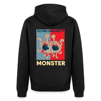 Pâtes Spaghetti FSM Italie Pâtes Pesto Koch - Veste à capuche bio Premium Unisexe - noir - Dos - Nico (187cm)