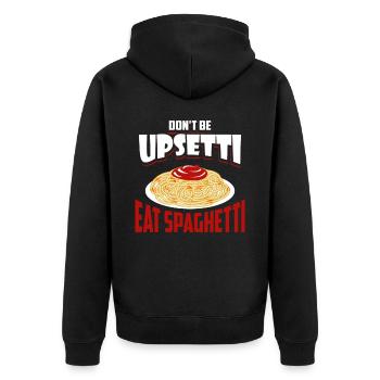 Pâtes Spaghetti FSM Italie Pâtes Pesto Koch - Veste à capuche bio Premium Unisexe - noir - Dos - Nico (187cm)