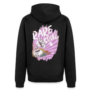 Soul music - Unisex Premium Organic Zip Hoodie - black - Back - Nico (187cm)