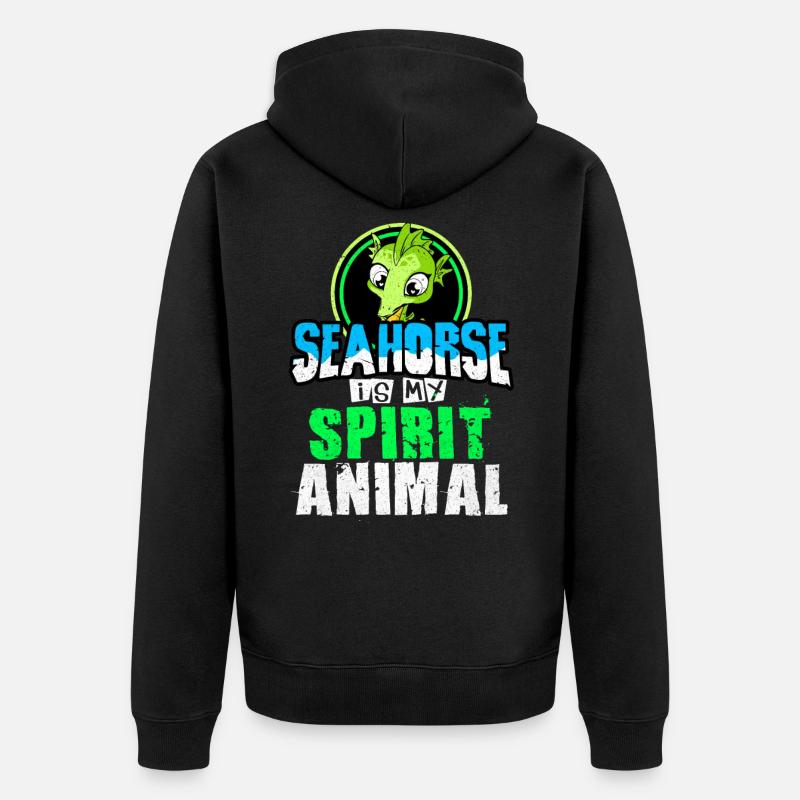 Hippocampe - Veste à capuche bio Premium Unisexe - noir