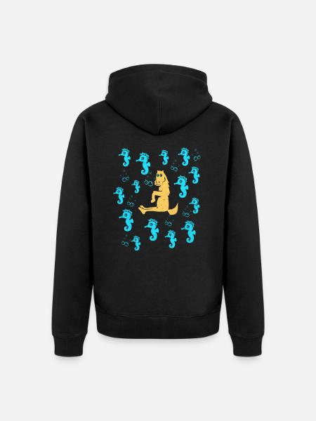 Hippocampe - Veste à capuche bio Premium Unisexe - noir