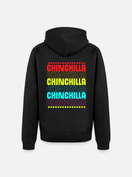 Chinchilla - Unisex Premium Organic Zip Hoodie - black