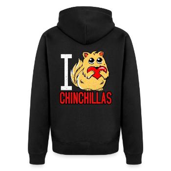 Chinchilla - Veste à capuche bio Premium Unisexe - noir - Dos - Nico (187cm)