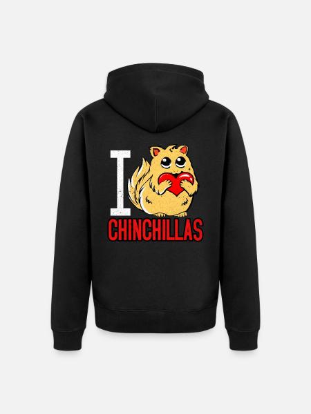 Chinchilla - Unisex Premium Organic Zip Hoodie - black