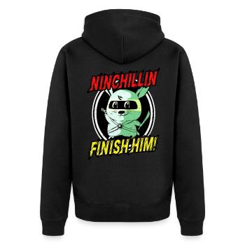 Chinchilla - Veste à capuche bio Premium Unisexe - noir - Dos - Nico (187cm)