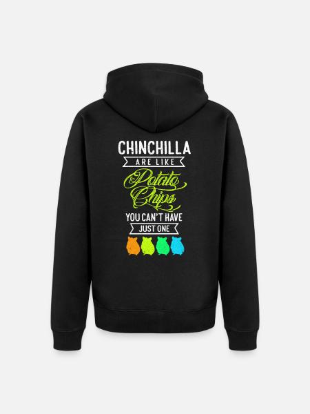 Chinchilla - Unisex Premium Organic Zip Hoodie - black