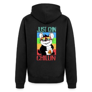 Chinchilla - Veste à capuche bio Premium Unisexe - noir - Dos - Nico (187cm)