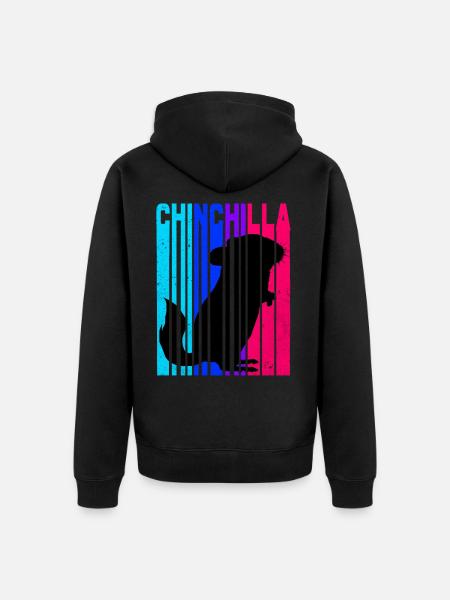 Chinchilla - Unisex Premium Organic Zip Hoodie - black