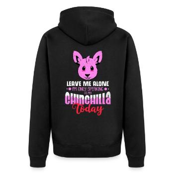 Chinchilla cadeau Amérique du Sud rongeur animal de compagnie - Veste à capuche bio Premium Unisexe - noir - Dos - Nico (187cm)