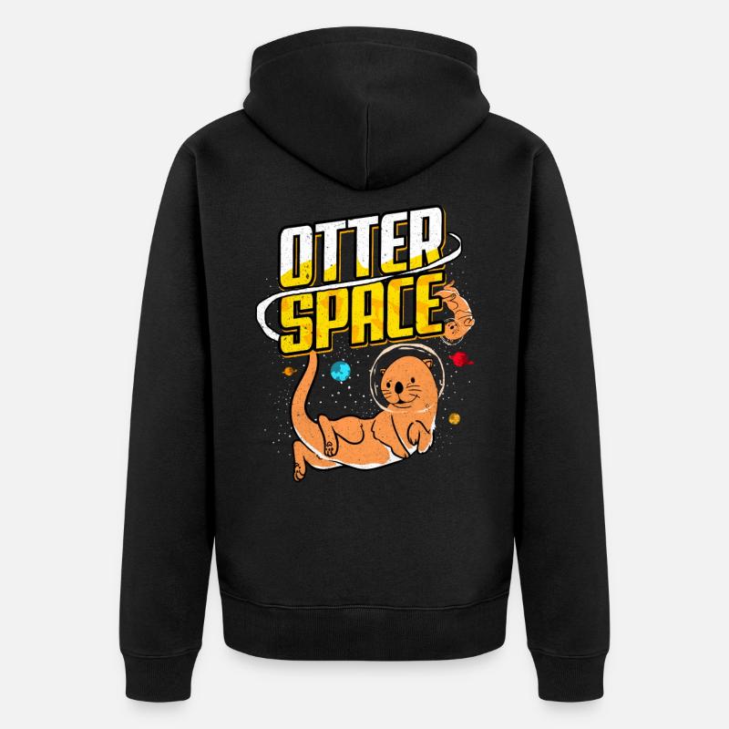 Otter - Unisex Premium Bio Zip Hoodie - Schwarz