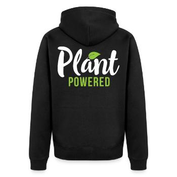 Plantes à base végétalienne délicieux manger légumes Cool - Veste à capuche bio Premium Unisexe - noir - Dos - Nico (187cm)