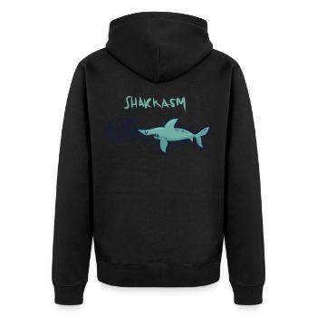 Sharkasm - Veste à capuche bio Premium Unisexe - noir - Dos - Nico (187cm)