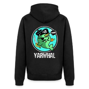 Narval - Veste à capuche bio Premium Unisexe - noir - Dos - Nico (187cm)