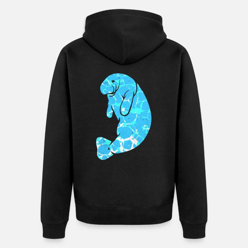 Vaches de mer - Veste à capuche bio Premium Unisexe - noir