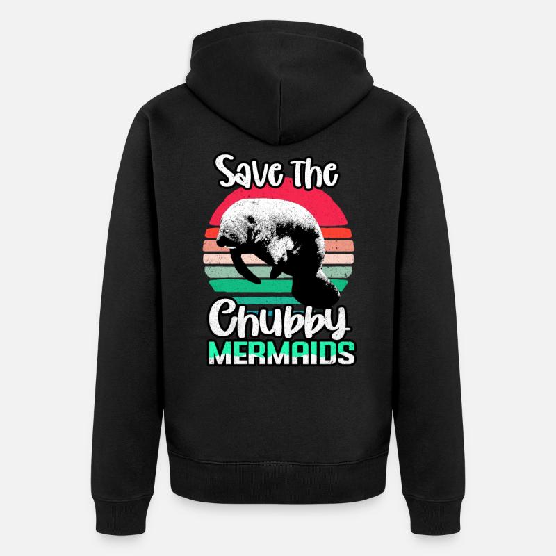 Vaches de mer - Veste à capuche bio Premium Unisexe - noir