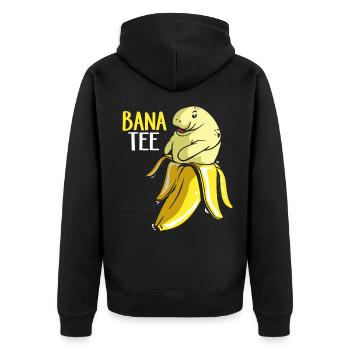Laque de dugong sanglier Sirenia Manatee - Veste à capuche bio Premium Unisexe - noir - Dos - Nico (187cm)