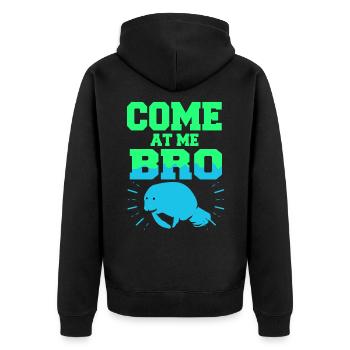 Laque de dugong sanglier Sirenia Manatee - Veste à capuche bio Premium Unisexe - noir - Dos - Nico (187cm)