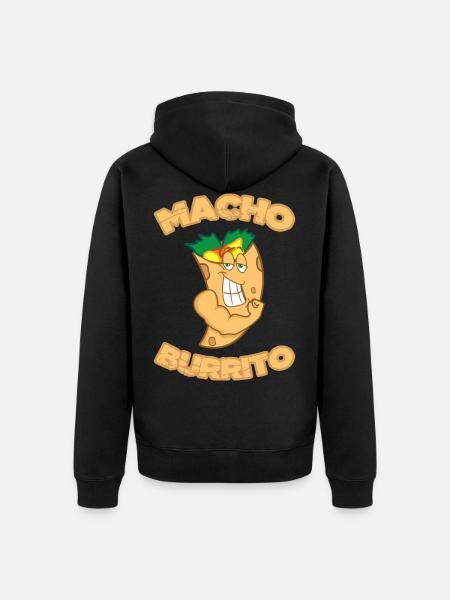 Macho burritos - Unisex Premium Organic Zip Hoodie - black