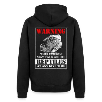 Bartagame - Unisex Premium Bio Zip Hoodie - Schwarz - Hinten - Nico (187cm)