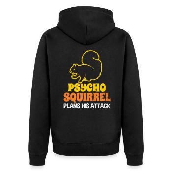 Écureuils - Veste à capuche bio Premium Unisexe - noir - Dos - Nico (187cm)