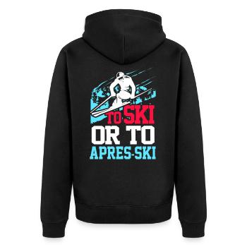 Ski Ski Ski Ski Sportif Hiver Cadeau Ascenseur - Veste à capuche bio Premium Unisexe - noir - Dos - Nico (187cm)